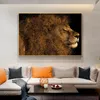 Büyük boy soyut aslanlar duvar sanatı üzerinde tuval resimlerinde posterler ve baskılar aslan kafası modern sanat resimleri ev duvar dekorasyon