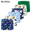 6-Pack Shorts Boys Underwear Kids Boxer panties for 2-10 years Soft Organic Cotton Teenager Children's Pants baby Underpant 211122