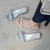 Sophitina zomer vrouwen schoenen zoete stijlvolle vreemde hak dressing vierkante teen Comfortabele PVC parel moderne sandalen fo359 210513