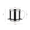 Coffee Drip Filter Cup Stainless Steel Pot Portable Reusable Paperless Pour Over for Office Home Outdoor Use 211008