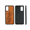 Twórczość Wzór Telefon Wood Case dla Samsung Galaxy S9 S10 S20 A8 A52 Drewniany Miękki TPU Case Fashion Luxury Custom Logo Back Cover