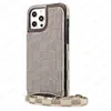 Lussuose custodie per telefoni floreali Lx Letter per iPhone 13 13pro 13mini 12 Mini 12pro 11 Pro Max X Xs Xr 8 7 Plus Se Custodia in pelle TPU di alta qualità con tracolla