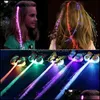 Flashing Hair Braid Akcesoria Narzędzia Produkty 1 sztuk LED Świecące Fluorescencyjne Lekkie Motyl Pałąk Fibru Włęgacz Neon Party Birt Drop De