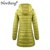 Bang 8XL Ladies Long Warm Down Coat With Portable Storage Bag Women Ultra Light Jacket Women's Overcoats Hip-Length 210913