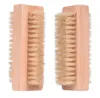 Brosse à ongles en poils de porc naturels, doigt, main, pied pour nettoyer les ongles des mains et des pieds