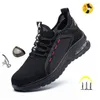 Buty robocze puste oddychane stalowe buty palców lekkie przeciwganiale bezpieczeństwa dla mężczyzn kobiety Mężczyzna Sneaker 220813 Gai gai gai