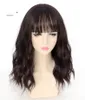 Quality Short Curly Water Wave Gray High Temperature Wigs for Black White Women Afro Corn Perm Cosplay Party Boho Hair Wig with Bangs