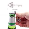 50pcs/lot Creative Portable Silver Key Shaped Beer Bottlee Opener with Personalized Name or Thank You Paper Tags Wedding Favors 210319