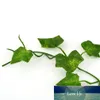 2M искусственный плющ зеленый лист гирлянды растения лозы поддельных листвы листва цветы домашнее декор пластиковый искусственный цветок ротанга струна наружный заводской цена