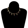 Nuevo collar con colgante de Color dorado y plateado con forma de relámpago para mujer y niña, joyería Bohemia clásica, gargantilla de declaración, collares