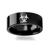 Europa en Amerika Levering van goederen Resident Evil Virus Logo Ring Roestvrijstalen Ring Mode Titanium Stalen Ring