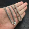 5mm Bocai New 2021 Trendy 100% Pure S925 Silver Jewelry Hand-woven Fashion Personality Men and Women Necklaces