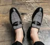 Erkek Tasarımcı Elbise Ayakkabı Deri Düğün Tuval Rahat Flats Resmi Erkekler Loafer'lar Chaussures Hommes Zapatos De Vestir Hombre Luxurys Ayakkabı