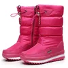 High Snow Boots Winter Women's Tube Cotton Thickened Waterproof Non-slip Plus Veet Size Shoes 1712