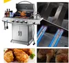 Configurazione HIGH-END e aspetto perfetto per barbecue a gas per esterni con quattro fuochi laterali