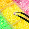 Nail Art Decorations 19200pcs / Box Resin Loose Rhinestone Rainbow Color AB Lim på Rhinestones för DIY Creative Design Decoration Crafts