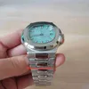 Topselling de alta qualidade relógios masculinos relógio 5711 1a-018 5711 40mm aço inoxidável movimento asiático automático transparente mecânico men343r