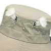 ワイドブリム帽子2021メンズ夏の屋外バケツ帽子太陽の保護通気性のある漁師キャップ折りたたみカジュアルゴーラのホムレ