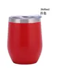 Tasse à œuf de 12 oz Gobelet sous vide isolé Tasse en acier inoxydable 304 Tasses à café multicolores Verres à vin avec couvercle Tasses thermos en forme de U