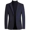 Moda uomo cappotti e giacche giacca maschile top misto lana giacca uomo giacca primavera elegante cappotto casual solido due bottoni 211122