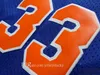 Bordado esportivo #33 Patrick Ewing Jersey #6 azul 9 #rj Barrett camisas leves s-2xl