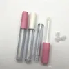 2.5ml Frostat Clear Empty Lip Gloss Flaskor Containers Tube Lid Balm Locks Borste Tip Applicator Wand Gummi Stoppers