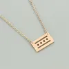 Retro radio choker ketting roestvrijstalen rosé goudkleur sierlijke hart hangende kettingen voor vrouwen bijoux femme ketens