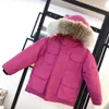 Inverno Crianças Down Casaco Casaco Menino Menina Bebê Outerwear Quente Greatcoat Jackets Com Capuz Sportswear Clássico Clássico Wrap 5 Cores 100-150 Designer