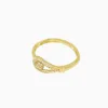 Liffly Creative Design Bridal Gold Jewelry Set Crystal Necklace Ring for Women Earrings Födelsedagsfest Fina Handgjorda smycken 2106203W