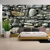 Anpassad 3D Photo Stone Brick Wall Country Style Mural Elders 'Room präglade tapeter hem tapeter vattentät