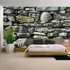 Custom Photo Photo Pietra Muro di pietra Stile Paese Murale Elders Stanza Sfondi in rilievo Sfondi Home Wallpapers impermeabile