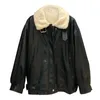 Couro feminino Faux Hstar Design Jackets de inverno Mulheres engrossarem casaco de pele quente preto