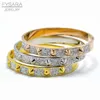 Fysara Fashion Lover Bijoux Spike Pyramid Bracelet Bracelet Pour Femmes Manchette Acier inoxydable Or Couleur Cz Cristal Bangles Q0717