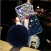 Bling Crystal Diamond Fox Fur Ball Pendant Case Cover för iPhone 1112 Pro Max XS Max XR X 8 7 6S Plus Samsung Galaxy Note 910 S82273054