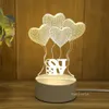 Главная 3D Night Light Smart Home Plug-in Лампа Спальня Спальня Торжественная лампа Креативные Электронные Светодиодные Лампы 36 Стили ZC791