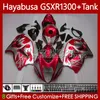 Bodys for Suzuki GSX-R1300 Hayabusa GSXR-1300 Red Silvery GSXR 1300 CC 96-07 74no.195 1300cc GSXR1300 96 1996 1997 1998 1999 2000 2001 GSX R1300 02 03 04 05 06 07 페어링