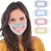 Máscaras de linguagem de moda máscaras homens e mulheres lattice máscara transparente poeira ao ar livre e máscaras de nevoeiro 4 estilo