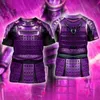 2020 nouveau été t-shirts 3D imprimé samouraï armure hommes Harajuku mode à manches courtes chemise rue décontracté unisexe T-shirt haut G1222