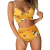 Women's Swimwear Two-piece Women Summer 12 Models Sexy Fashion U-shaped Sleeveless Swimming Clothes Set Collar Tops And High Waist Shorts 20