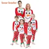 Bear Leader Mamma e figlia Natale Abiti coordinati Bambini Ragazze Ragazzo Cartone animato Pigiama carino Homewear Mamma Bebè Vestiti adorabili 210708