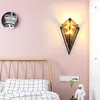 거실 침실에 대 한 포스트 모드 럭셔리 유리 크리스탈 벽 램프 TV 배경 벽 조명 홈 장식