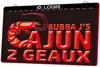 LC0305 Krewetki Bubbaj's Cajun 2 Geaux Sign Sign 3d Grawerowanie