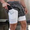 Men's Shorts 2022 Running Mens 2 In 1 Sports Male Double-deck Quick Drying Men Jogging Gym