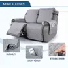 1/2/3 Seater Recliner Диван Обложка для гостиной Стул для домашних животных Собаки отдыхают кресло для кресла Протектор Реверсивный 211207