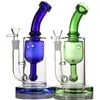 Roze Glazen Bong Dikke basis Ei Percolator Waterpijpen kleur Water Bongs Amber Blauw Groen 24CM hoog