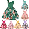 Summer Kids Flower Sukienki Dla Dziewczyn Boże Narodzenie Dzieci Odzież Dress Princess Birthday Wedding Party Girl Spódnica z łukiem 20220224 H1