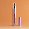 2021 Portable Metallic Refillable Empty Mini Perfume Aftershave Atomizer Spray Bottle Holder for Travel Purse 5ML