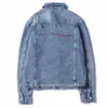 Men's retro denim jacket, designer's unique embroidery printing, loose and comfortable, women's casual coat M-XXL