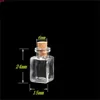 Mini glazen flessen hangers rechthoek transparant met kurk littles potten voor geschenk 100pcs / lot goed