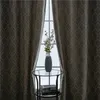 高級ブラックアウトカーテン断熱絶縁モダンな寝室のリビングウィンドウ装飾正規立方体幾何学的カーテングレークリーム210913